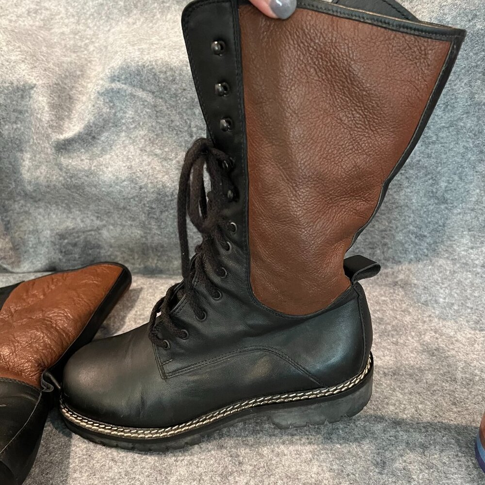 Gorsuch shearling lined leather boots 37 US7